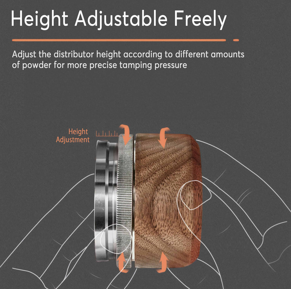 Tamper & Distributor with Wooden Handle - Shop Coffee Hobby