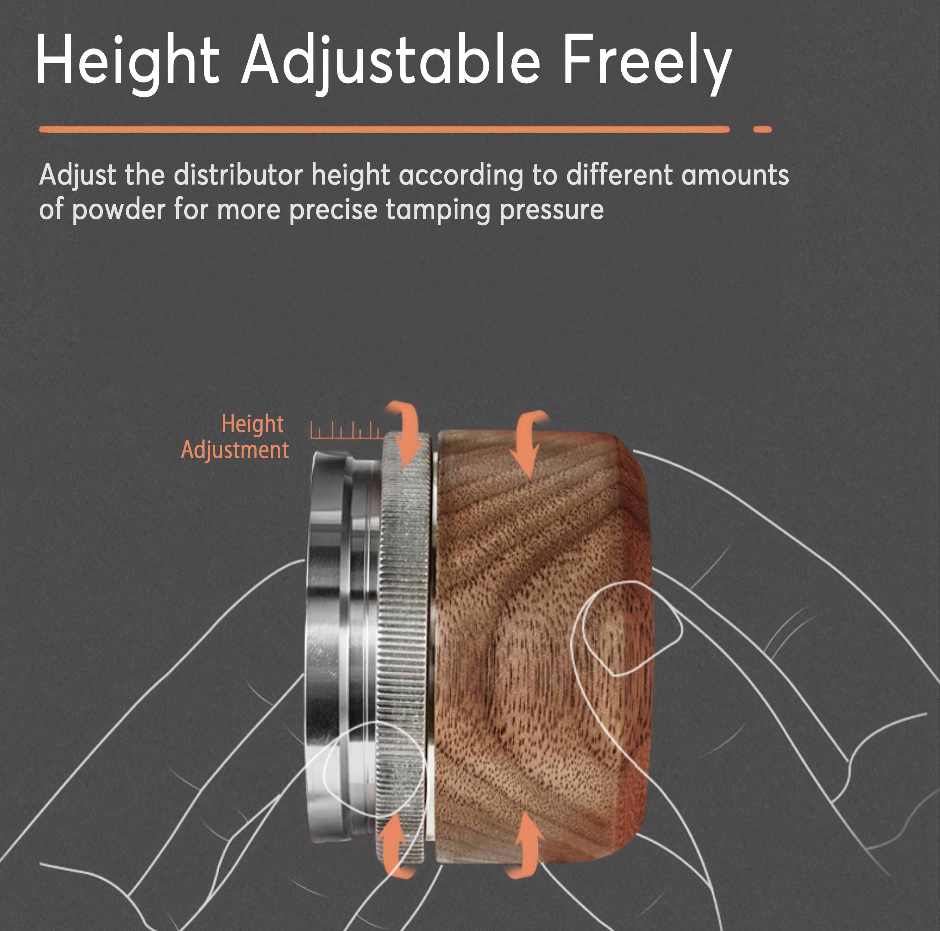 Tamper & Distributor with Wooden Handle - Shop Coffee Hobby