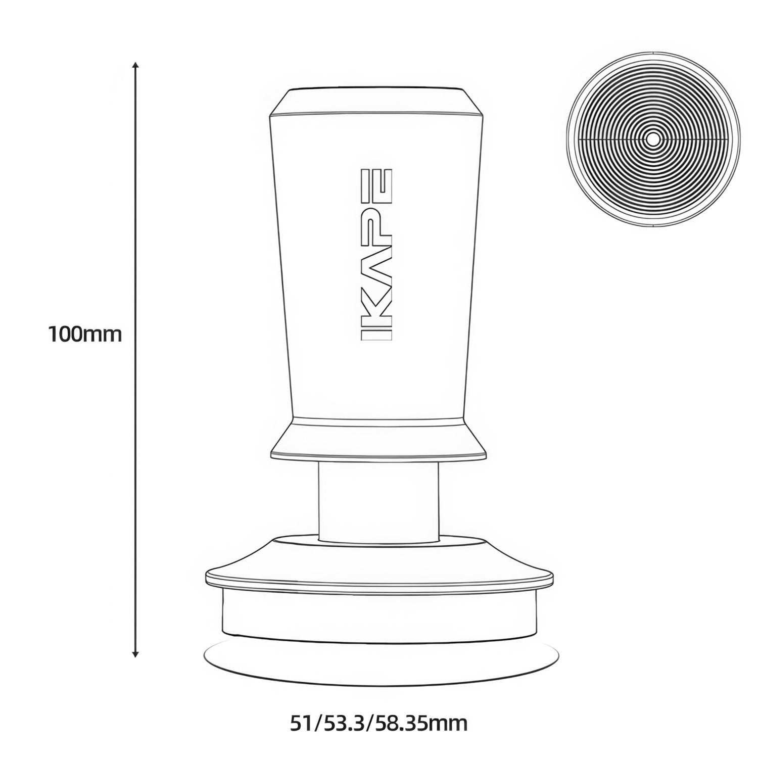 Black Edition Calibrated Coffee Tamper
