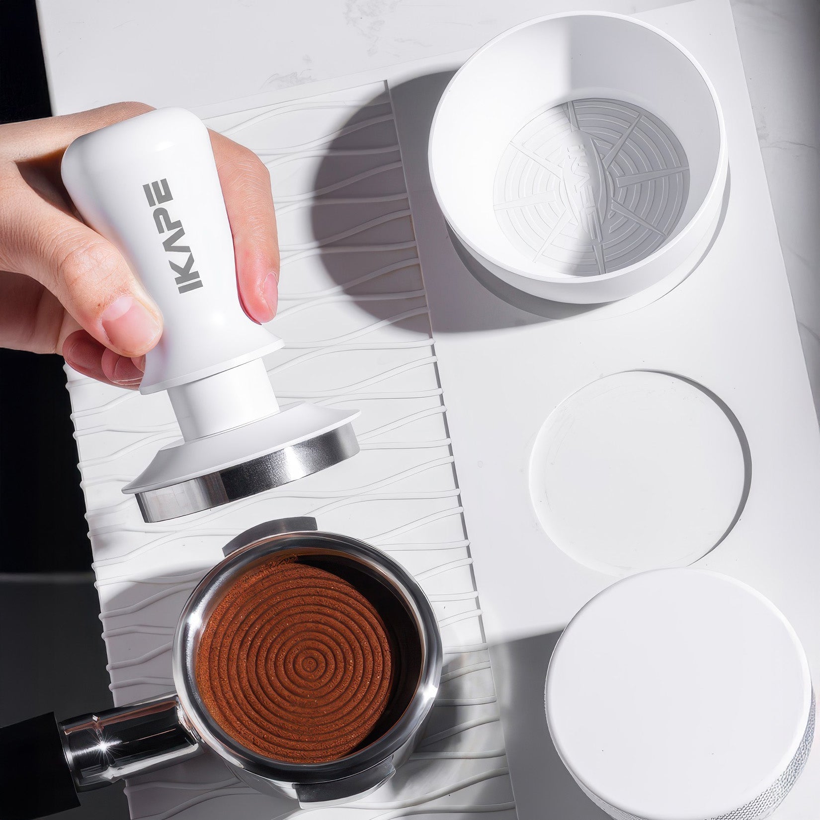 Espresso White Tamper & Distributor - Shop Coffee Hobby