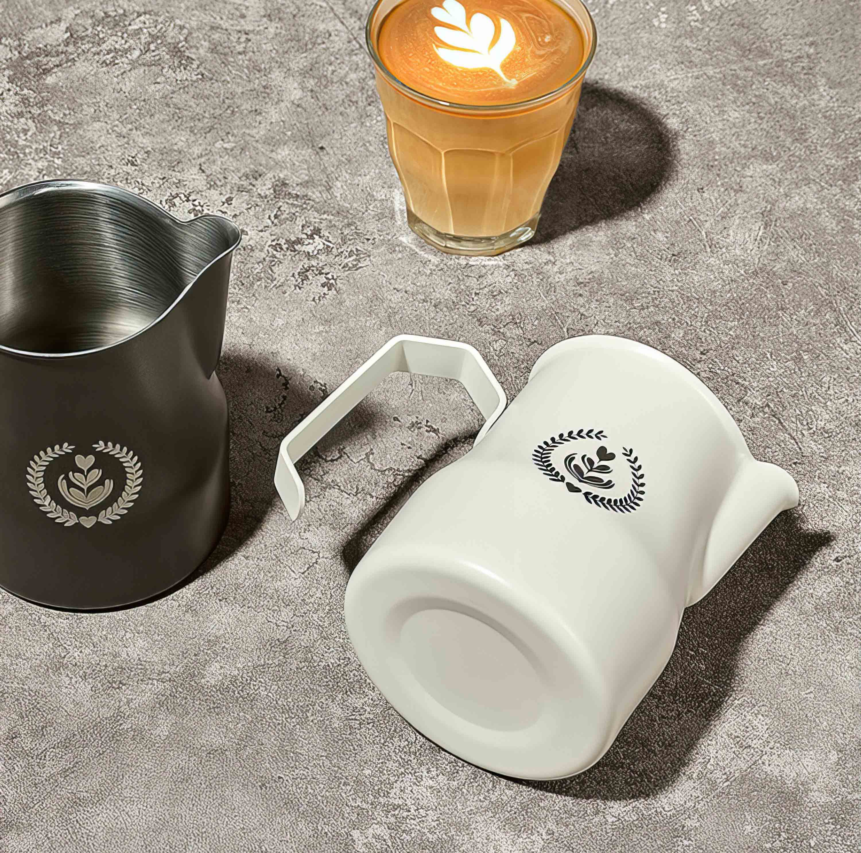 Non-Stick Latte Art Milk Pitcher for Cappuccino - Shop Coffee Hobby