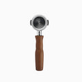 Stainless Steel Bottomless Portafilter with Walnut Handle - Shop Coffee Hobby