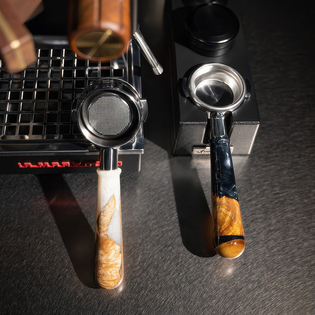 Walnut & Resin Handle Bottomless Portafilter - Shop Coffee Hobby