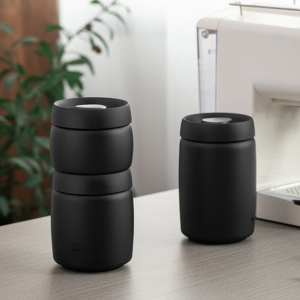 Black Coffee Bean Storage Canister - Shop Coffee Hobby