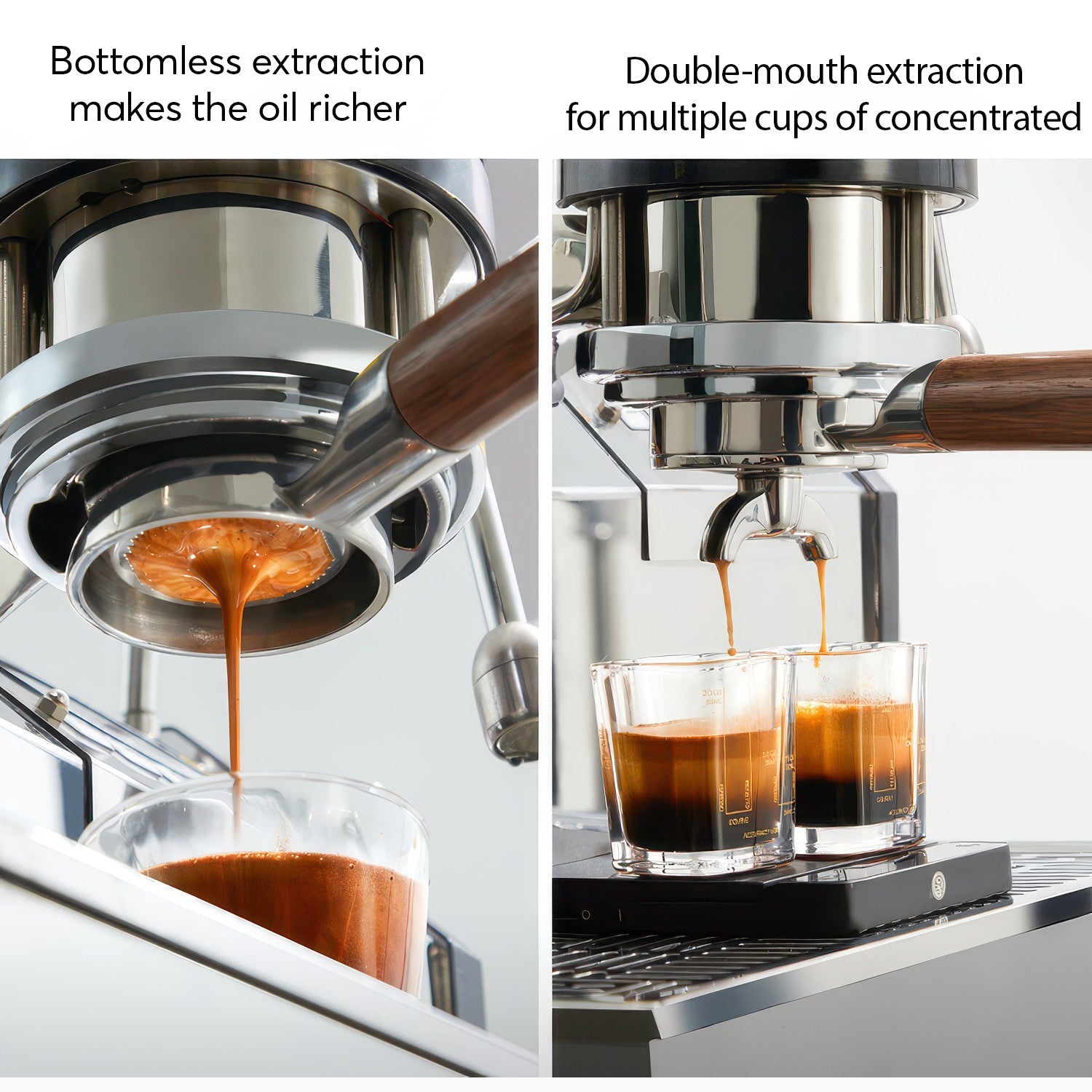Bottomless Portafilter with Removable Double Spout - Shop Coffee Hobby