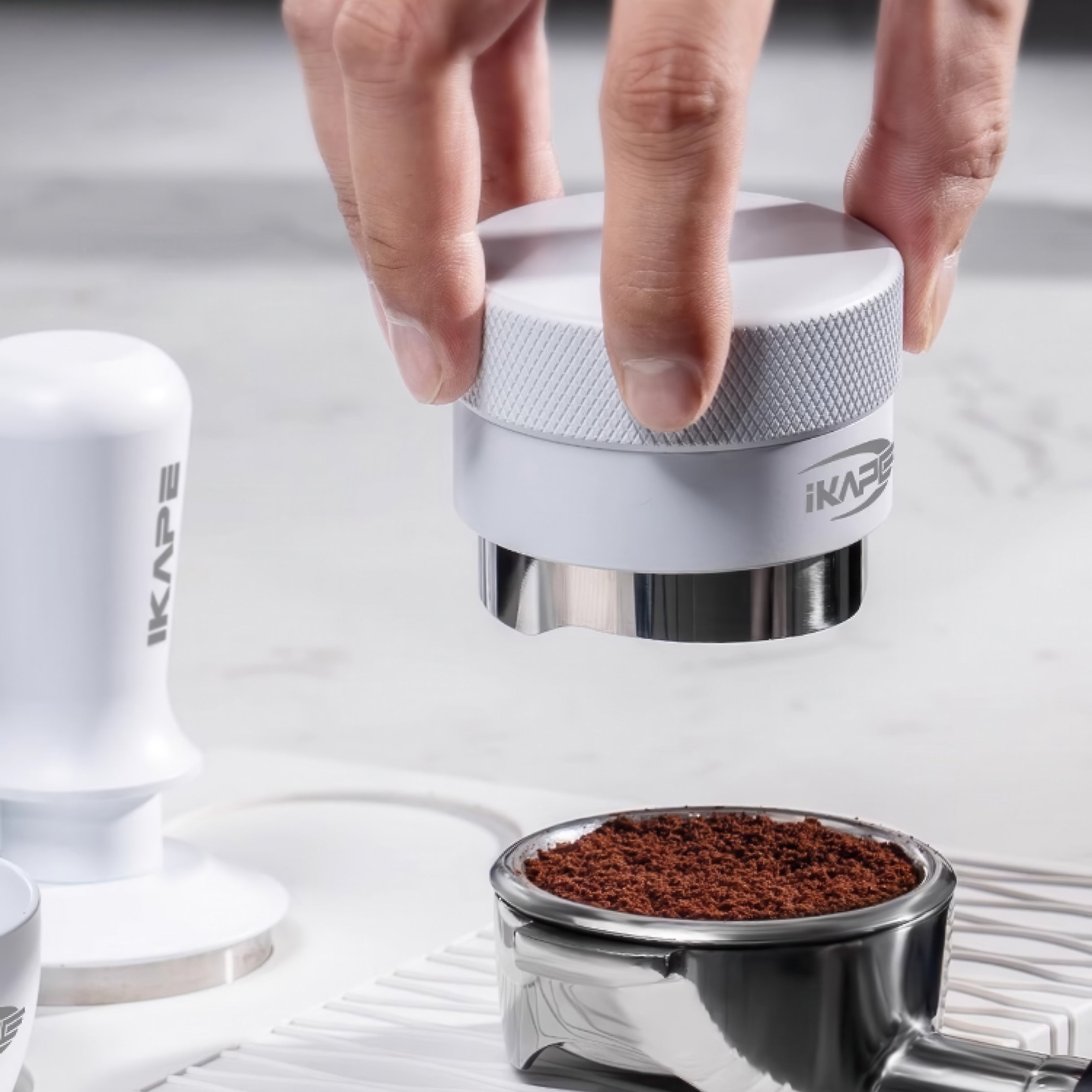 Espresso White Tamper & Distributor - Shop Coffee Hobby