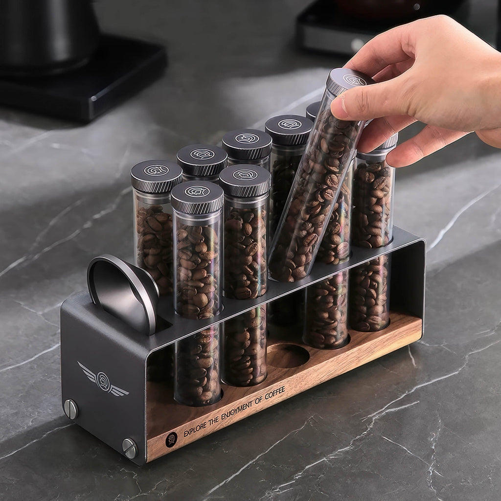 Pro Coffee Bean Storage Display & Degassing Stand - Shop Coffee Hobby