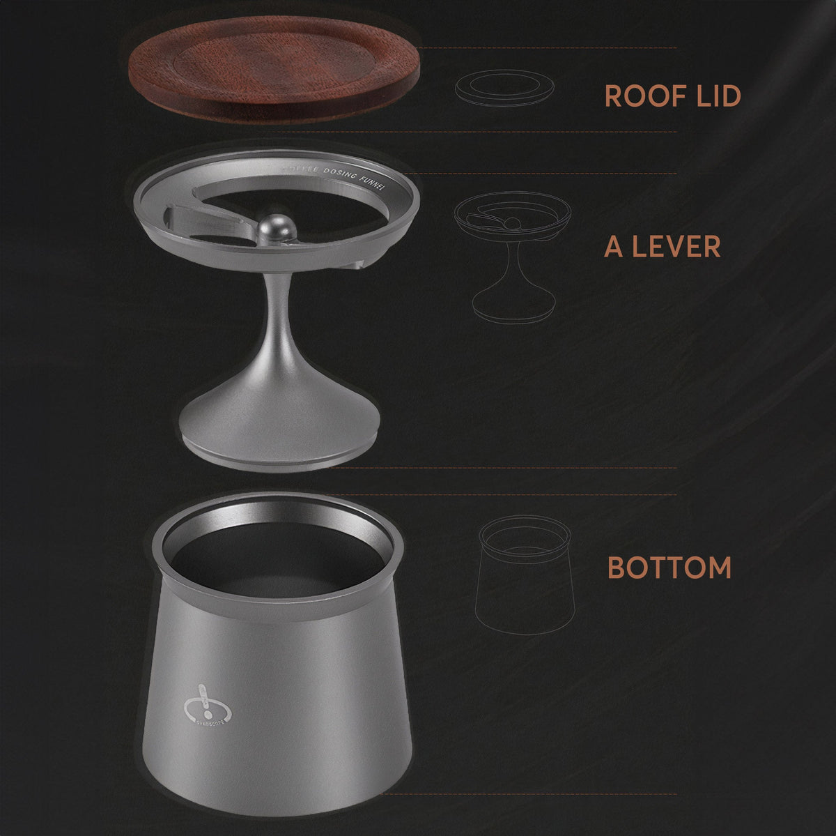 Stainless Steel Magnetic Dosing Cup 58MM