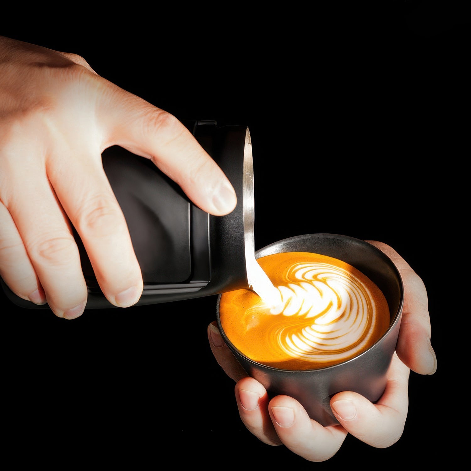 Convertible Foldable Handle Latte Pitcher - Shop Coffee Hobby