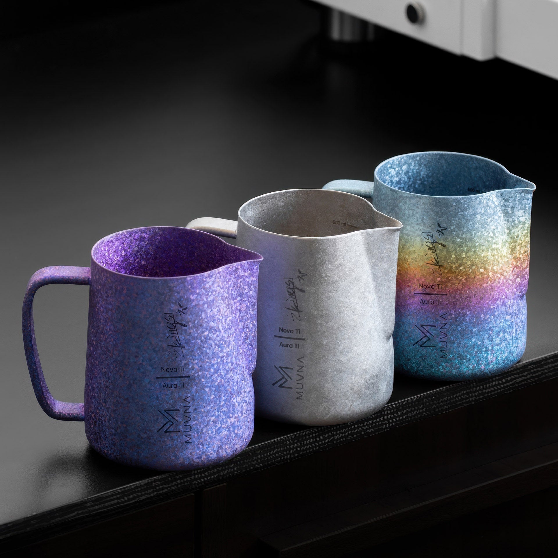 Aurora Crystal Titanium Latte Pitcher - Shop Coffee Hobby