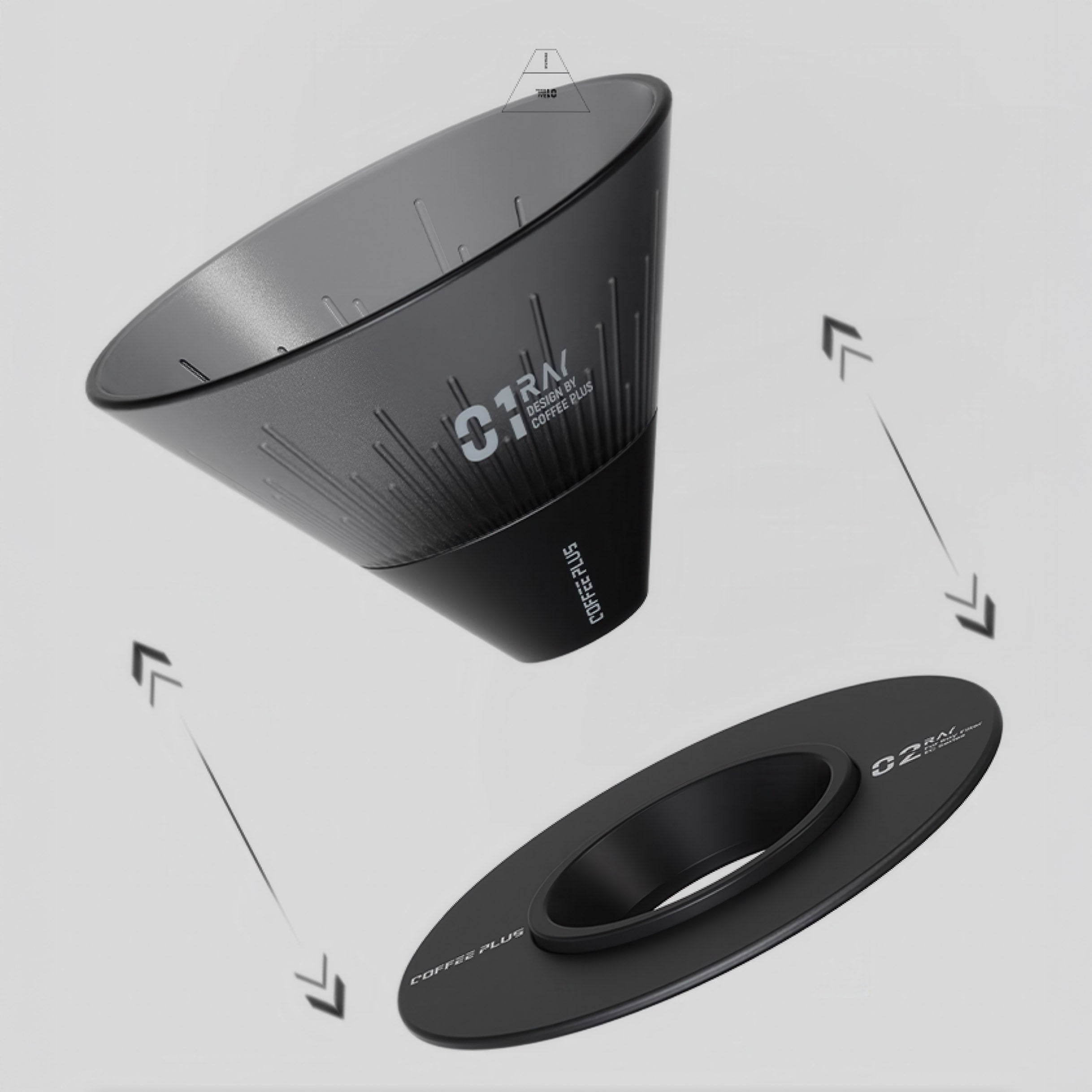 Ray Star Shadow V60 Style Pour Over Coffee Dripper - Shop Coffee Hobby