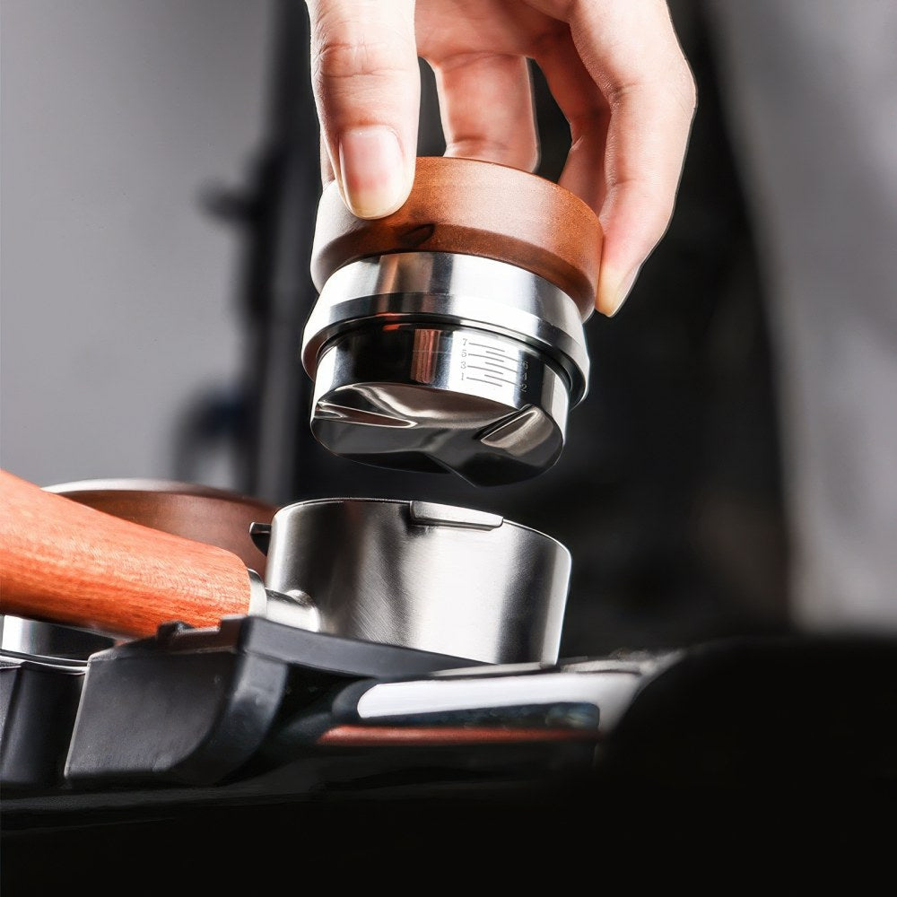 Espresso Distributor with Walnut Handle - Shop Coffee Hobby