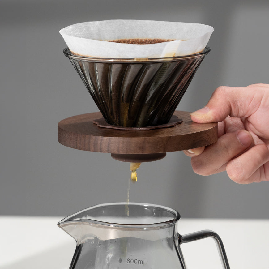 Coffee Brewing V60 Set with Walnut Wood Holder - Shop Coffee Hobby