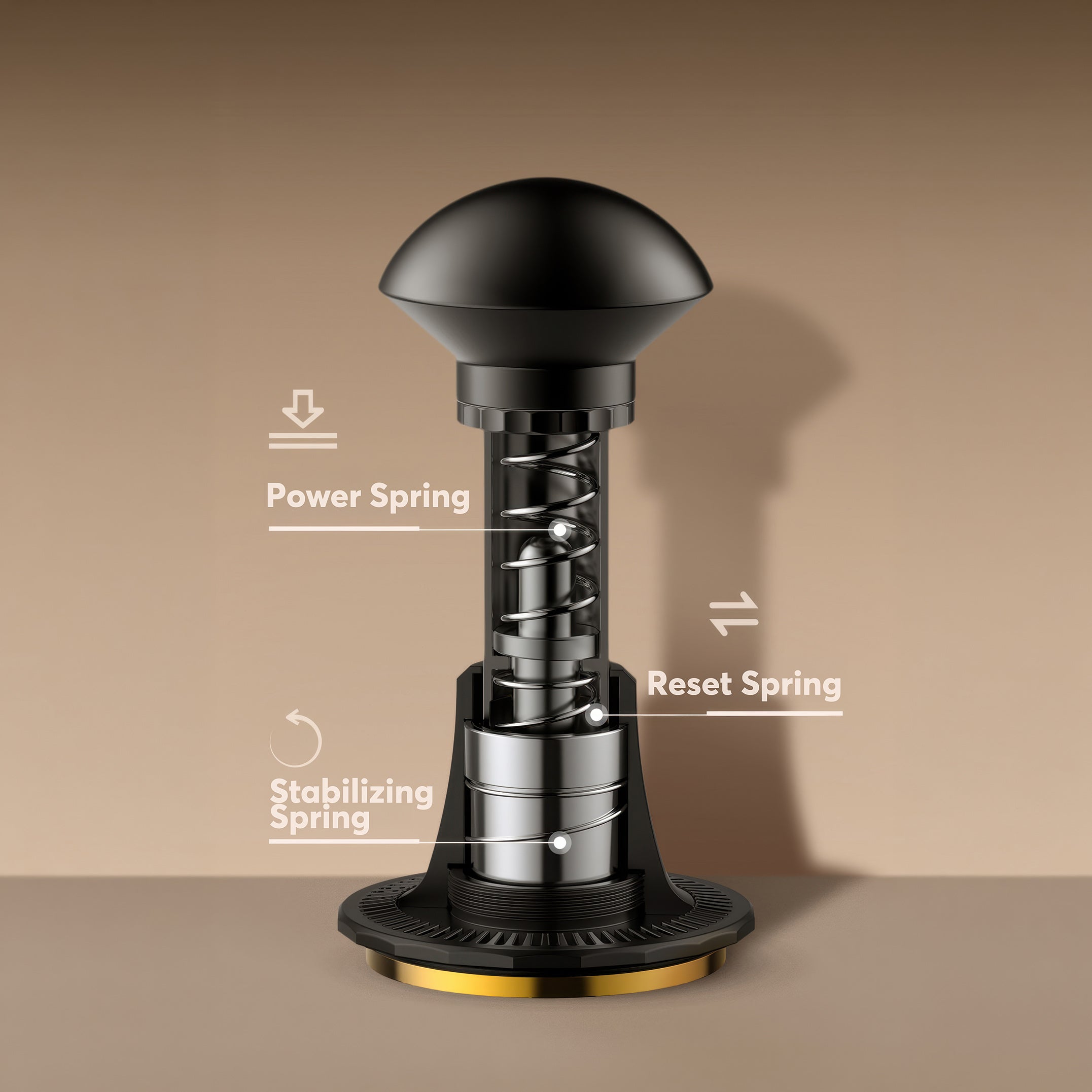 Titanium Spring-Loaded Espresso Tamper - Shop Coffee Hobby