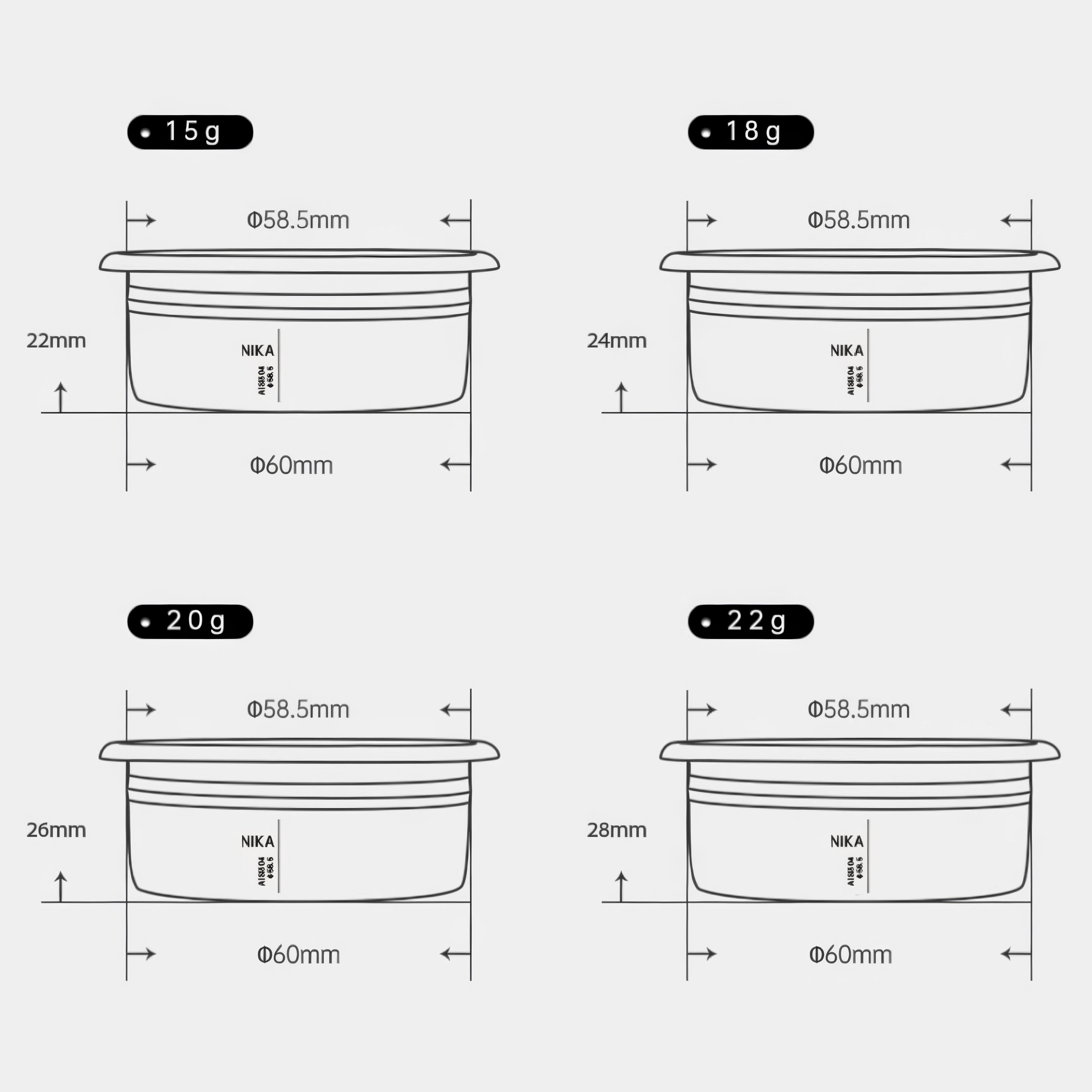 Coffee Espresso Filter Baskets Precision 58mm - Shop Coffee Hobby