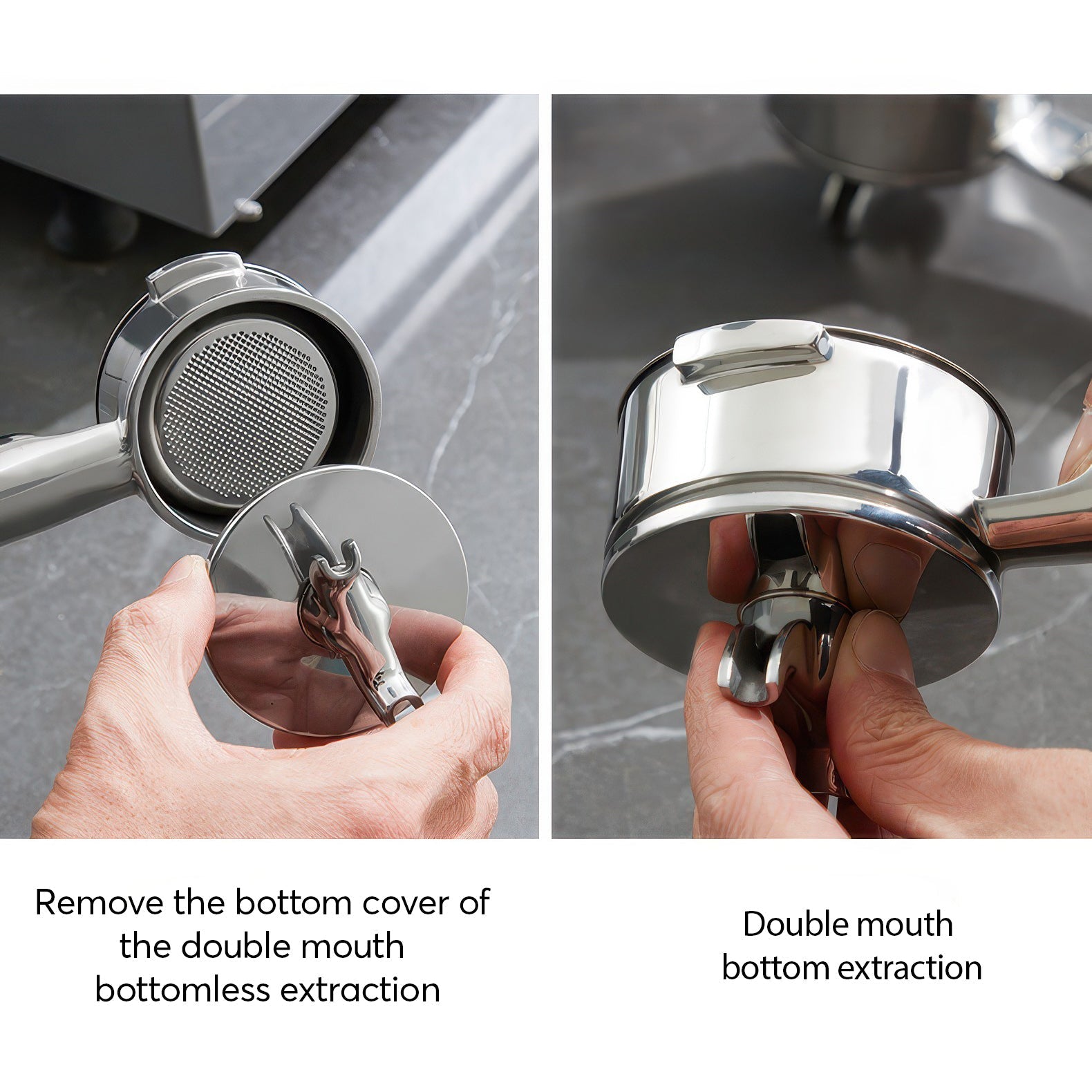 Bottomless Portafilter with Removable Double Spout - Shop Coffee Hobby