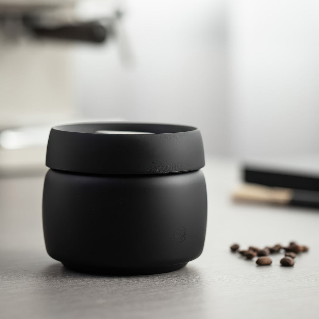 Black Coffee Bean Storage Canister - Shop Coffee Hobby