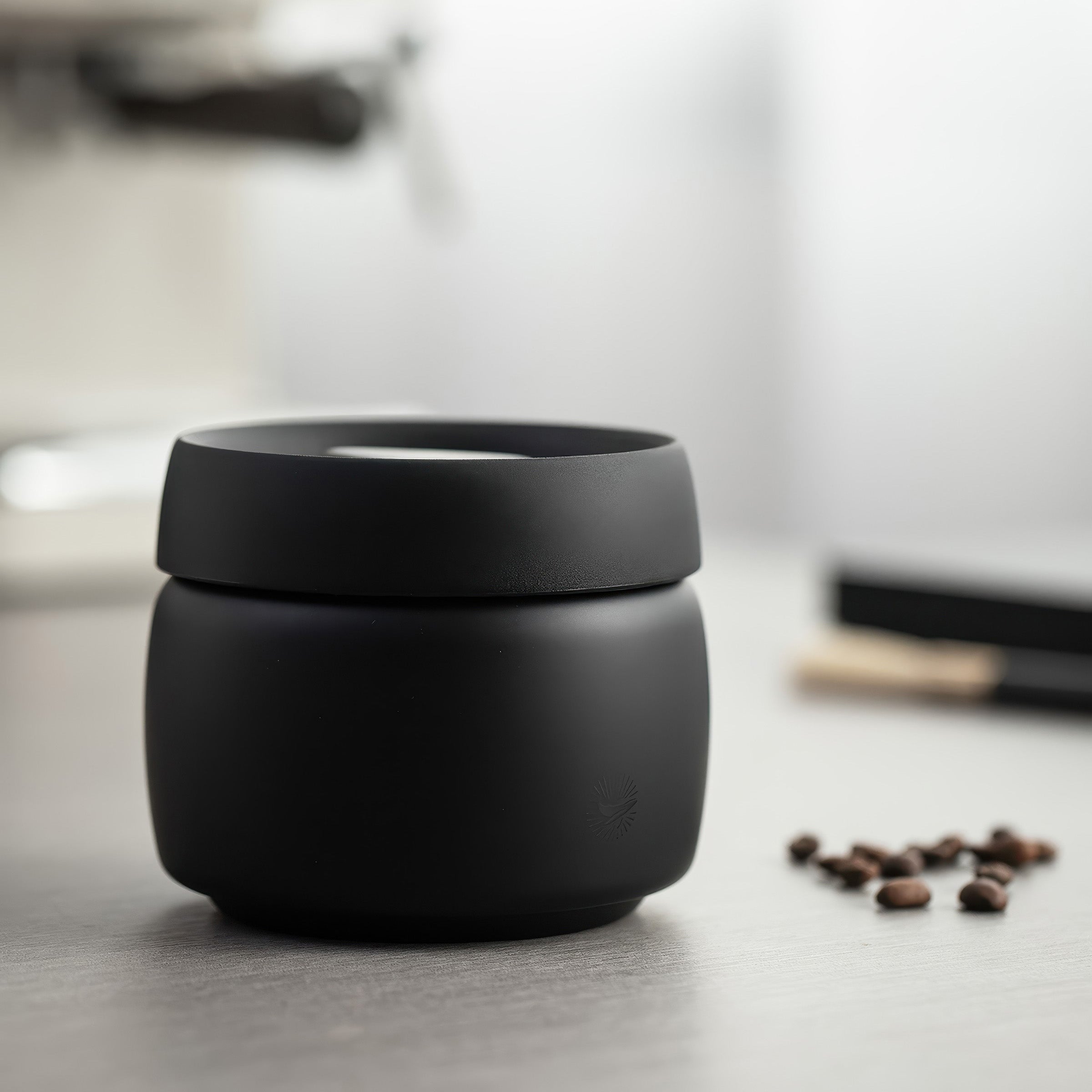 Black Coffee Bean Storage Canister - Shop Coffee Hobby