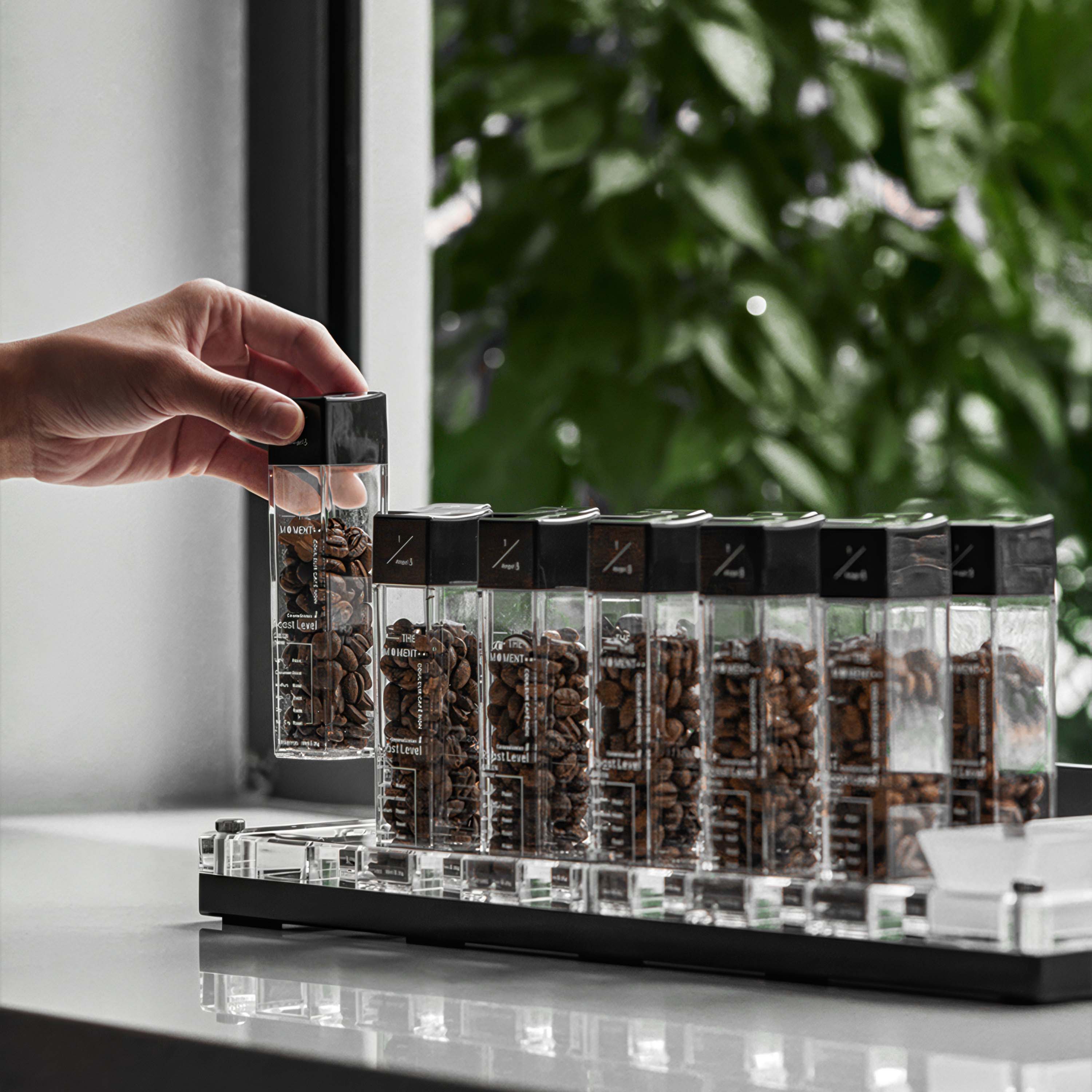 Premium Tubes Coffee Bean Cellars With Stand - Shop Coffee Hobby