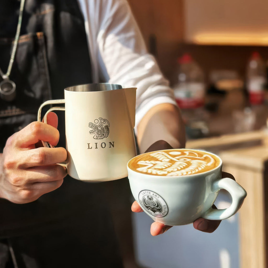 Double Wing Latte Art Pitcher Professional Milk Frothing Cup - Shop Coffee Hobby