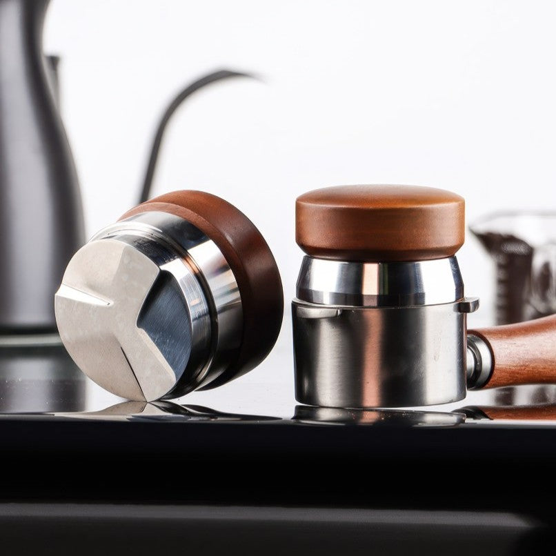Espresso Distributor with Walnut Handle - Shop Coffee Hobby