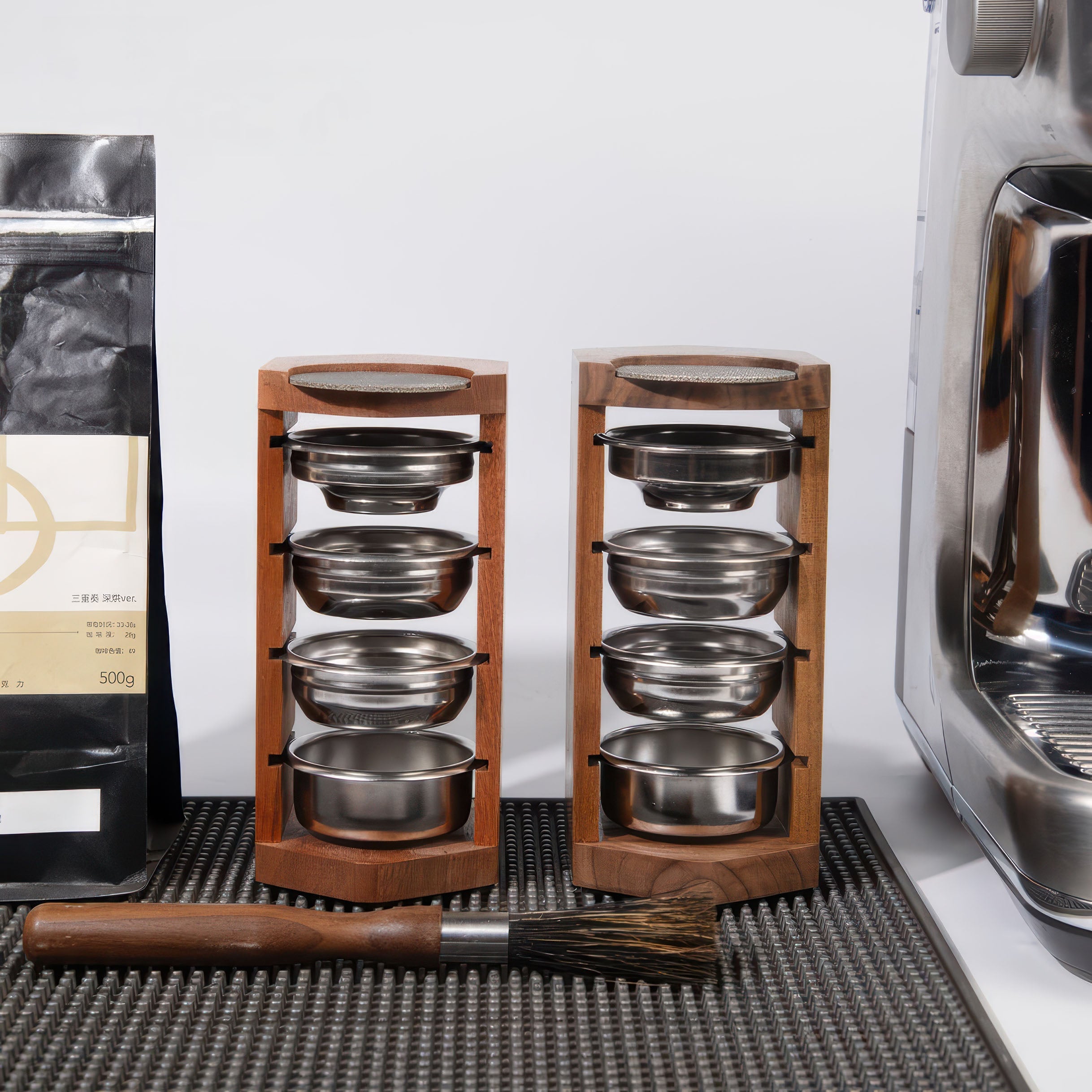 Handcrafted Wooden Portafilter Basket Storage - Shop Coffee Hobby