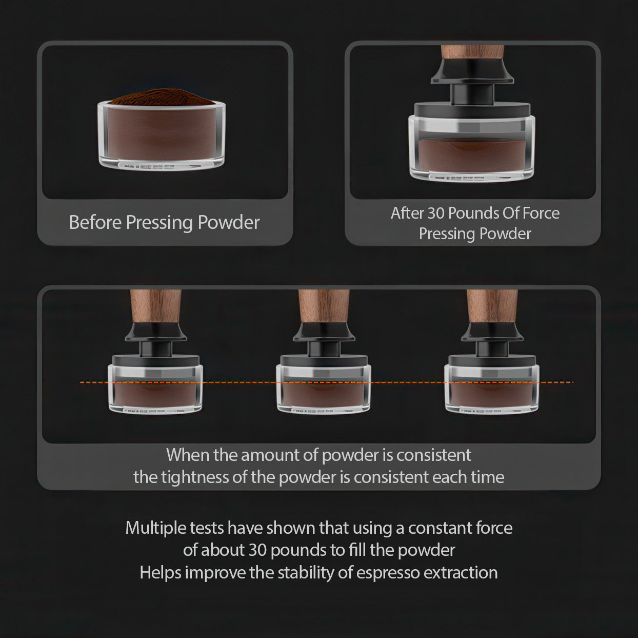 Walnut Coffee Tamper Balanced Design - Shop Coffee Hobby