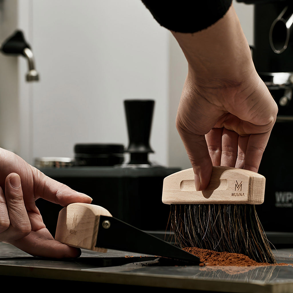 Solid Wood Coffee Cleaning Brush Set - Shop Coffee Hobby