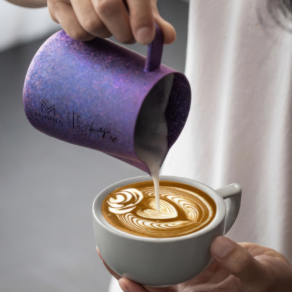Aurora Crystal Titanium Latte Pitcher - Shop Coffee Hobby