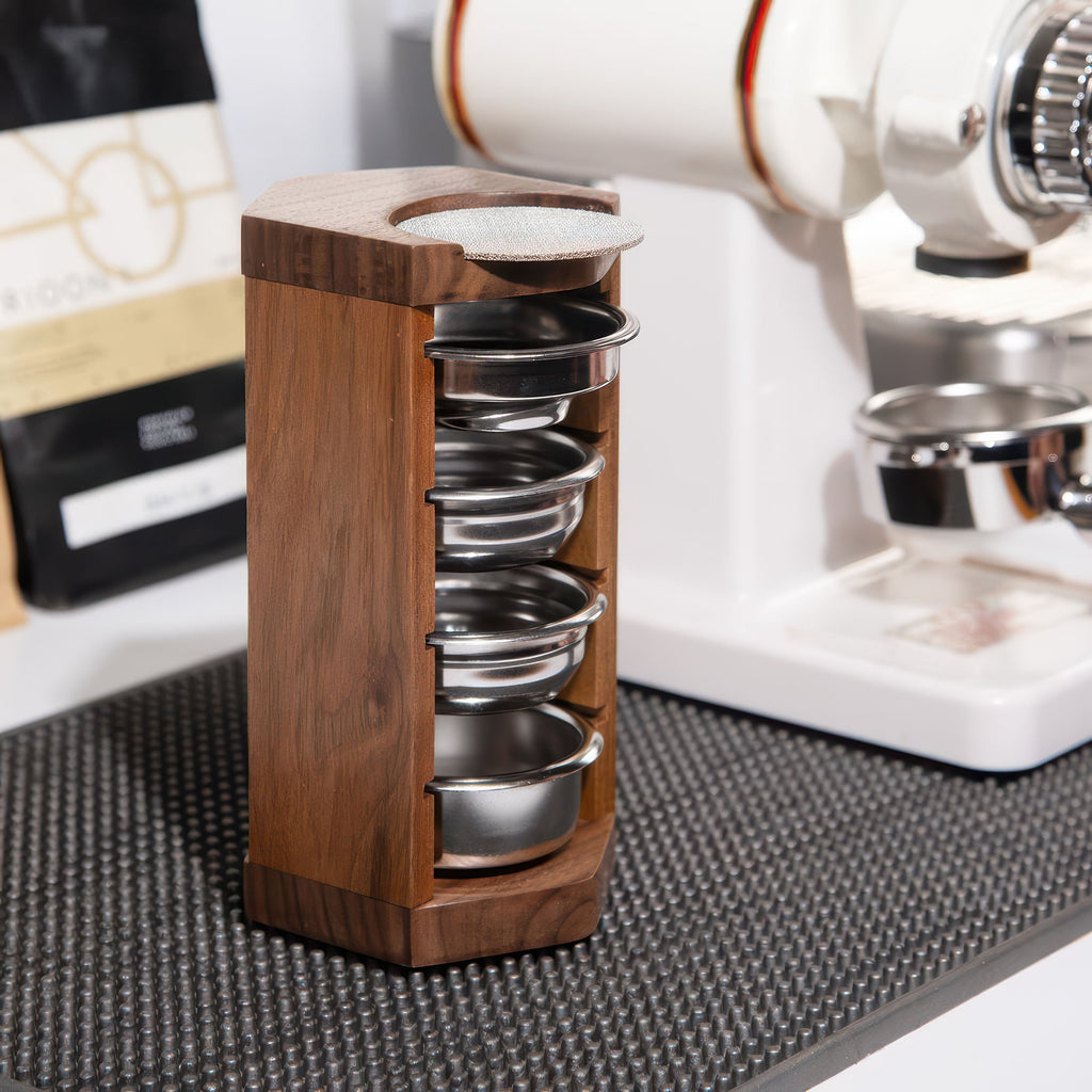 Handcrafted Wooden Portafilter Basket Storage - Shop Coffee Hobby
