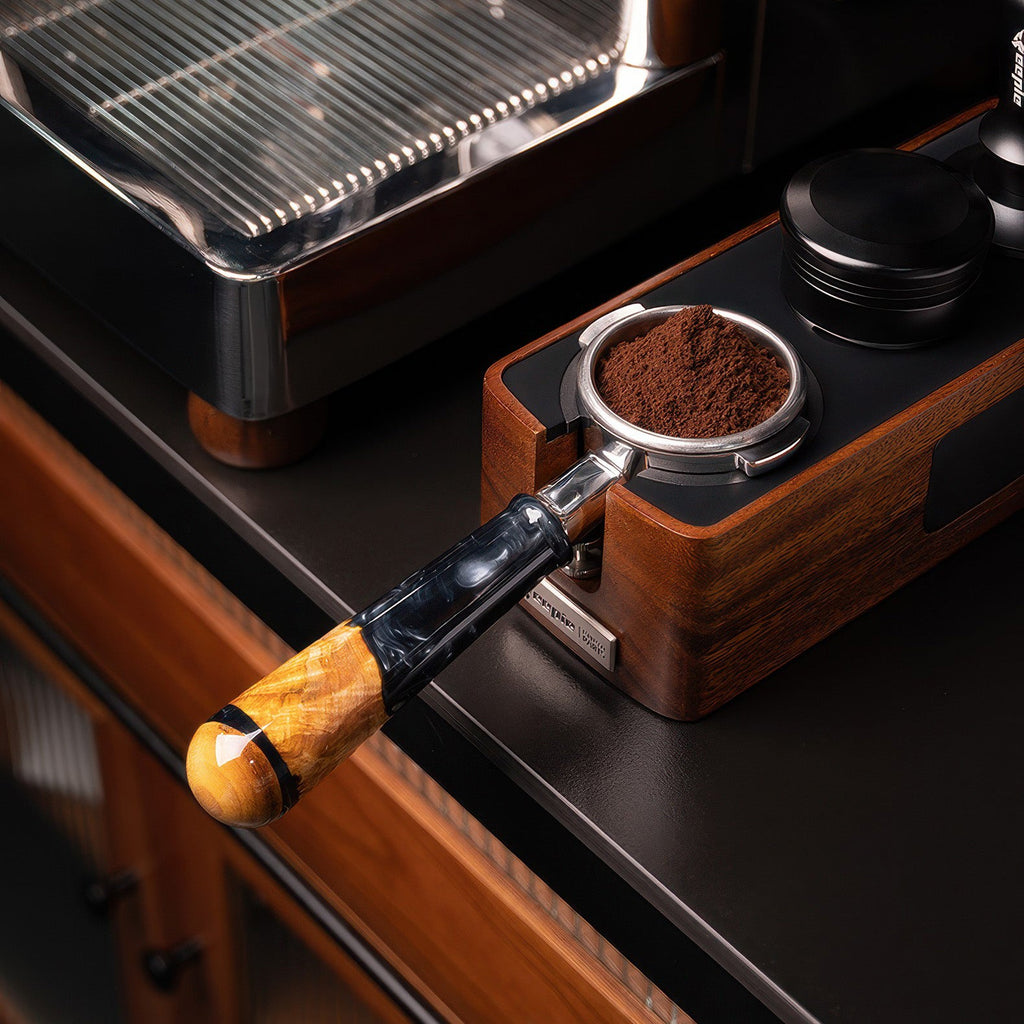 Walnut & Resin Handle Bottomless Portafilter - Shop Coffee Hobby
