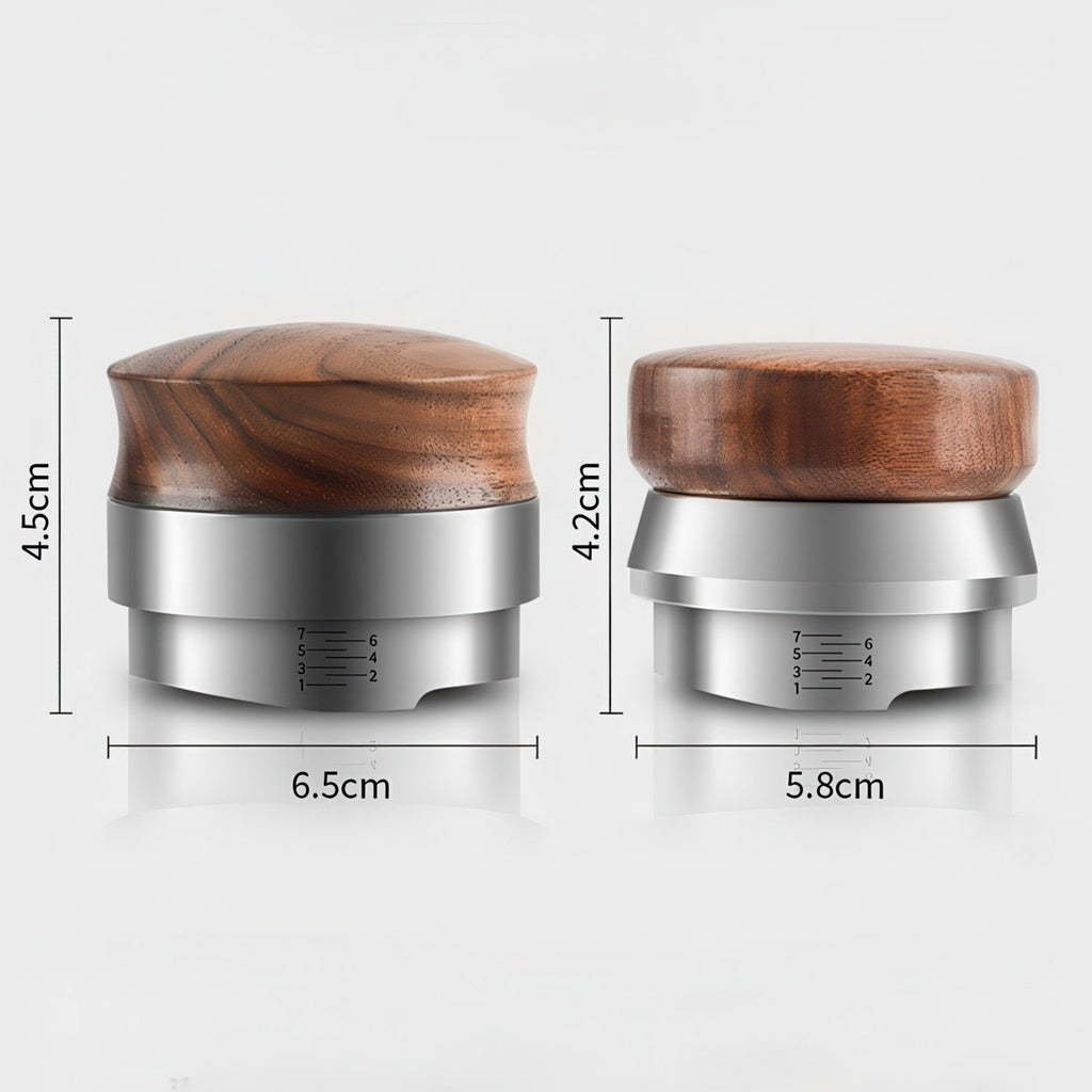 Espresso Distributor with Walnut Handle - Shop Coffee Hobby