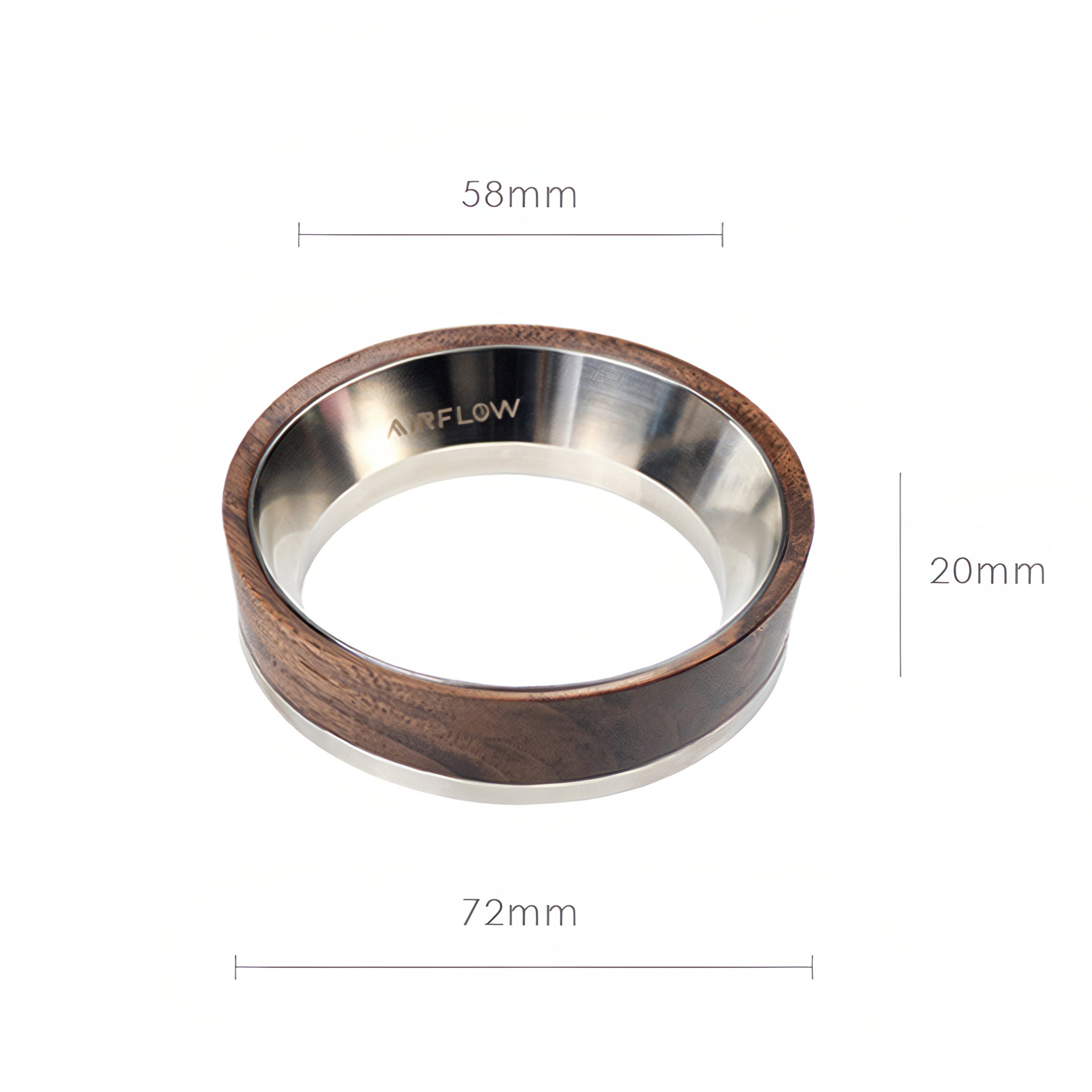 Walnut Dosing Ring 58mm - Shop Coffee Hobby