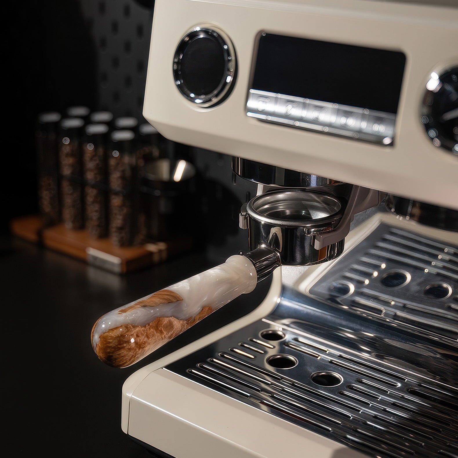 Walnut & Resin Handle Bottomless Portafilter - Shop Coffee Hobby