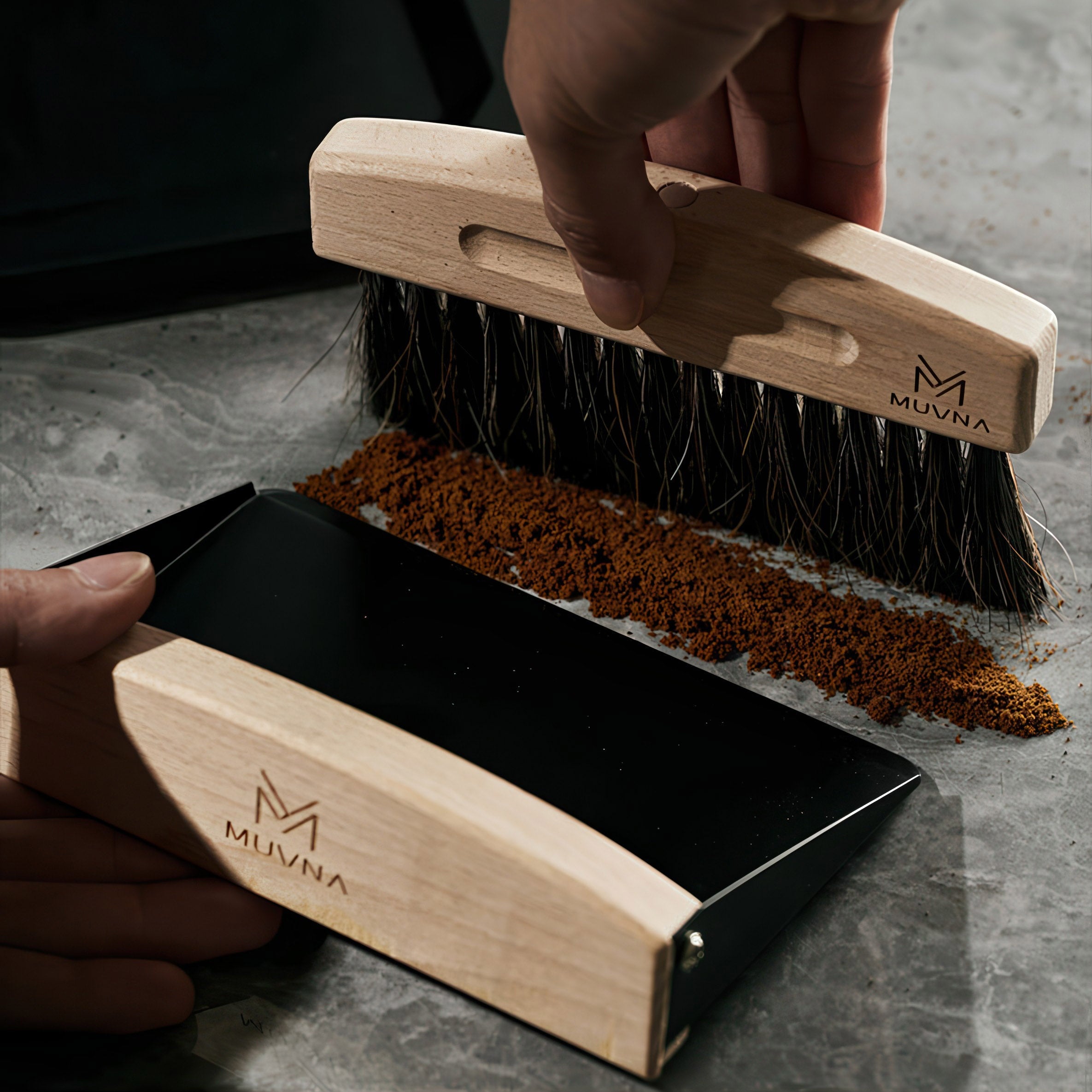 Solid Wood Coffee Cleaning Brush Set - Shop Coffee Hobby
