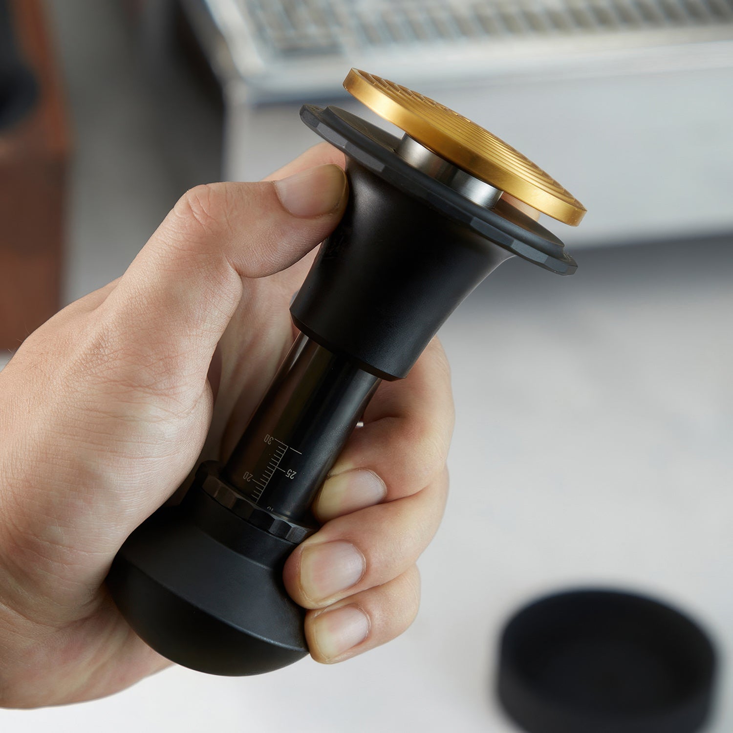 Titanium Spring-Loaded Espresso Tamper