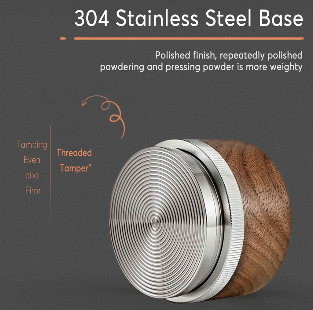 Tamper & Distributor with Wooden Handle - Shop Coffee Hobby