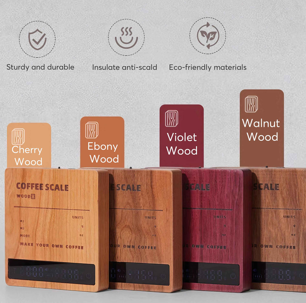 High Precision Wooden Coffee Scale with Touch Sensor - Shop Coffee Hobby