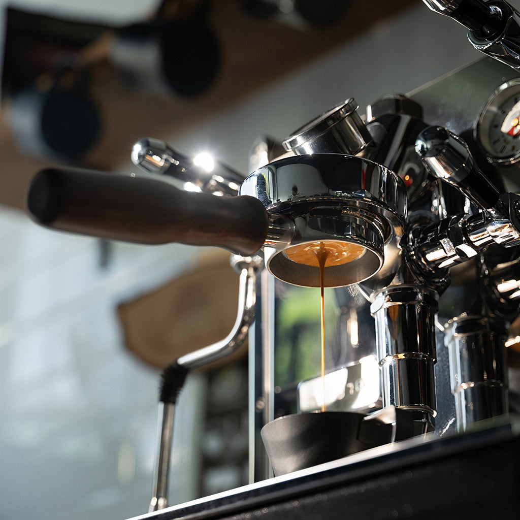 Stainless Steel Bottomless Portafilter with Walnut Handle - Shop Coffee Hobby