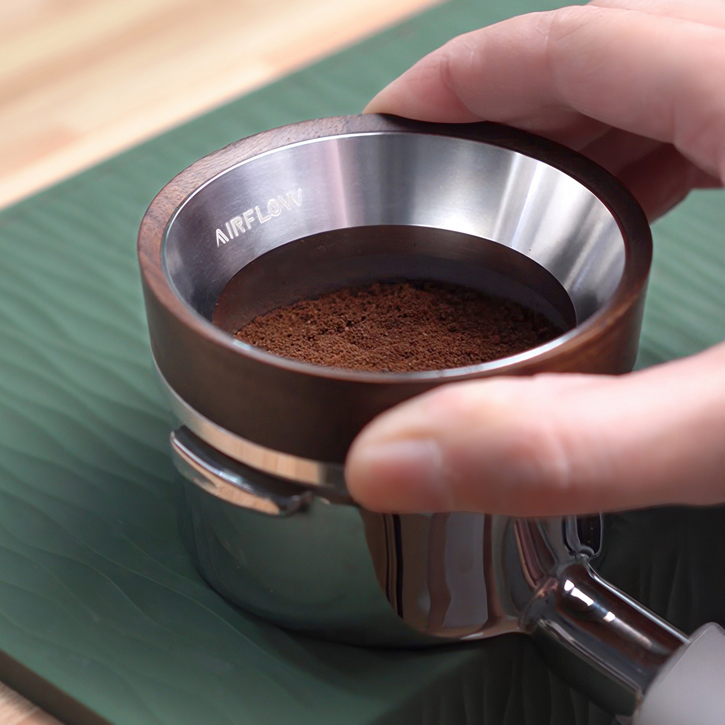 Walnut Dosing Ring 58mm - Shop Coffee Hobby