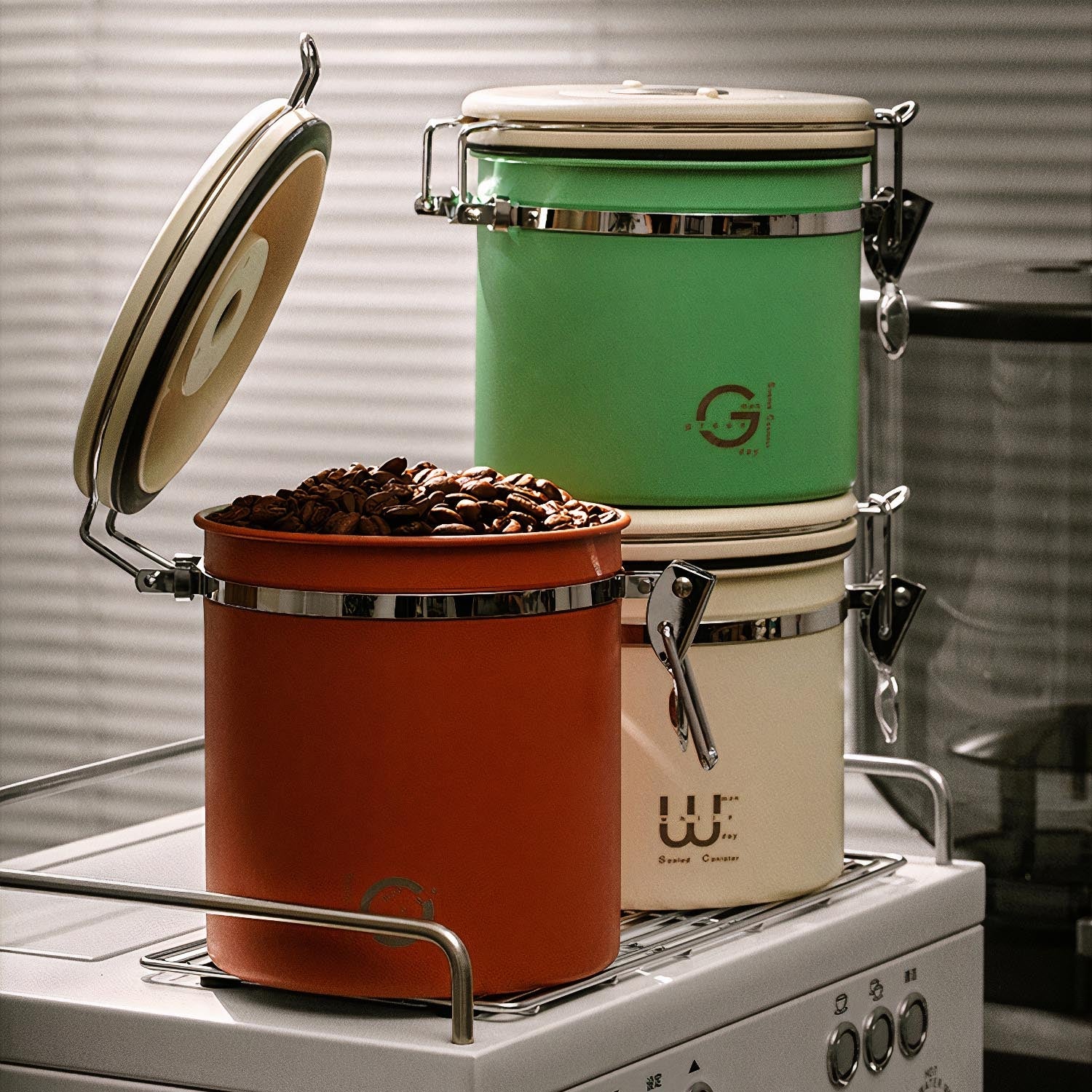 Airtight Coffee Bean Storage Canister - Shop Coffee Hobby