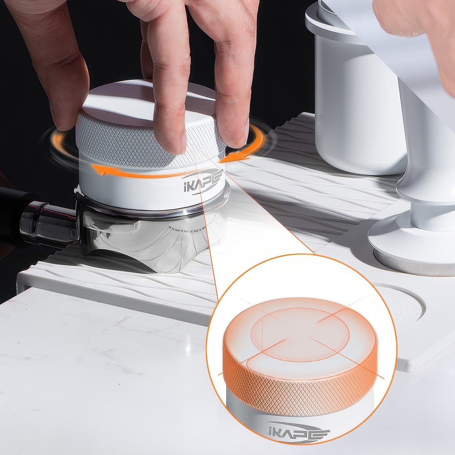 Espresso White Tamper & Distributor - Shop Coffee Hobby