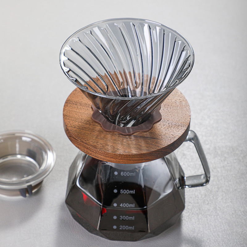 Coffee Brewing V60 Set with Walnut Wood Holder - Shop Coffee Hobby