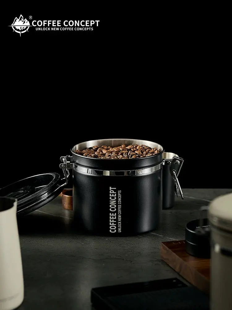 Airtight Coffee Canister – Vacuum‑Seal Storage with One‑Way CO₂ Valve (1.2L / 1.5L)