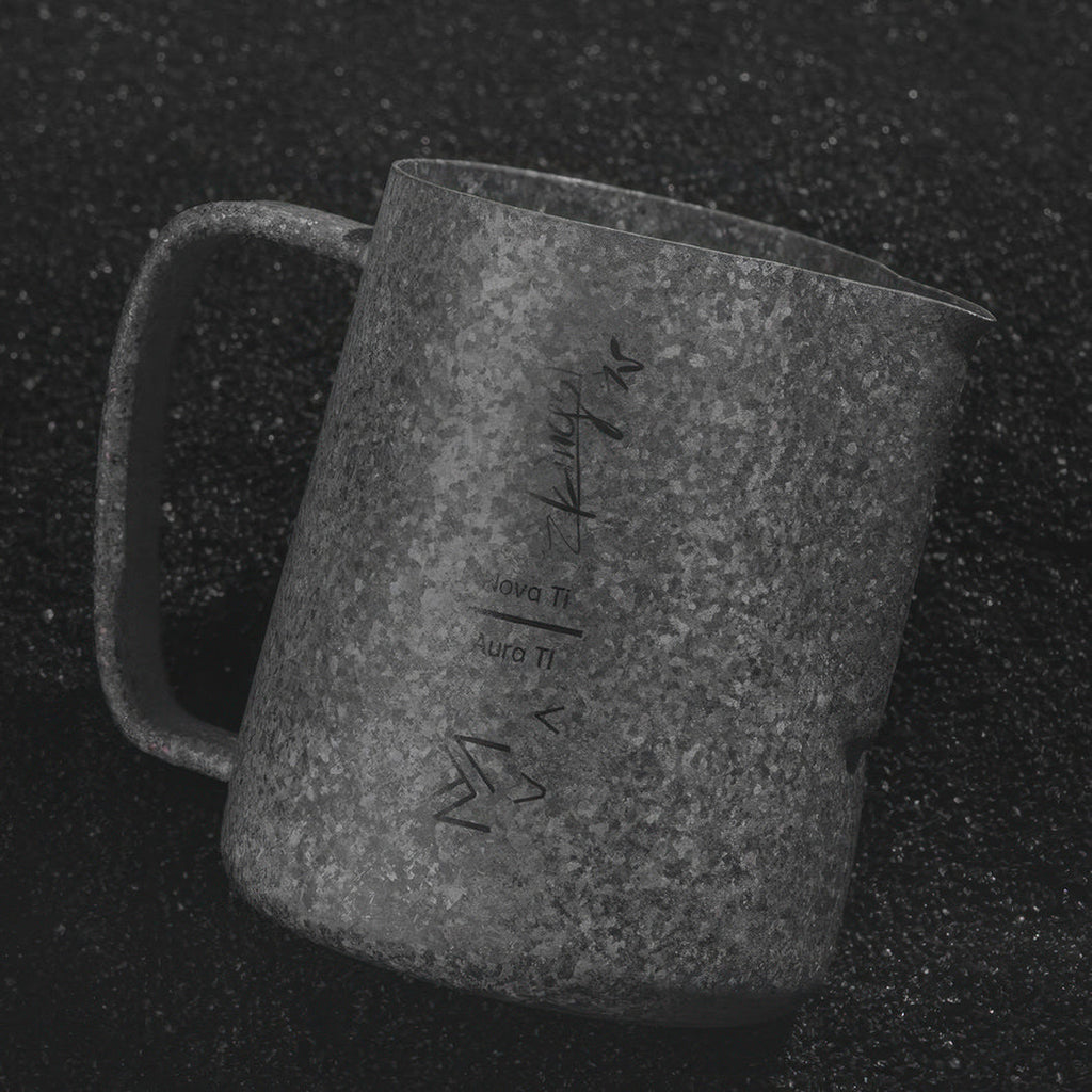 Aurora Crystal Titanium Latte Pitcher - Shop Coffee Hobby