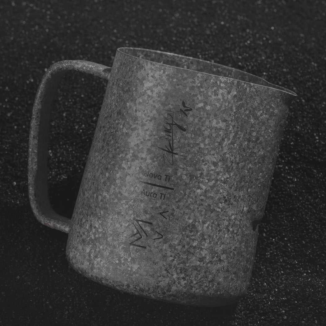 Aurora Crystal Titanium Latte Pitcher - Shop Coffee Hobby