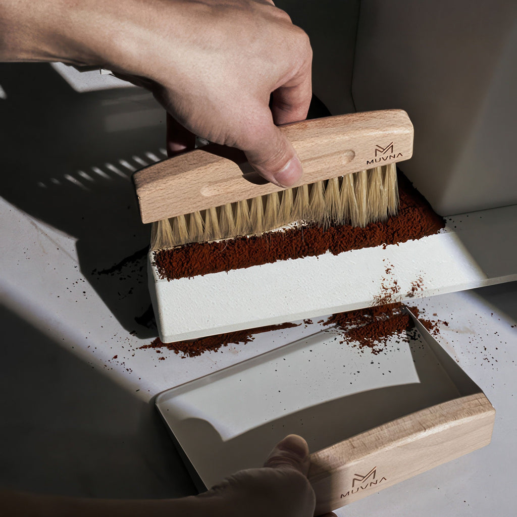 Solid Wood Coffee Cleaning Brush Set - Shop Coffee Hobby