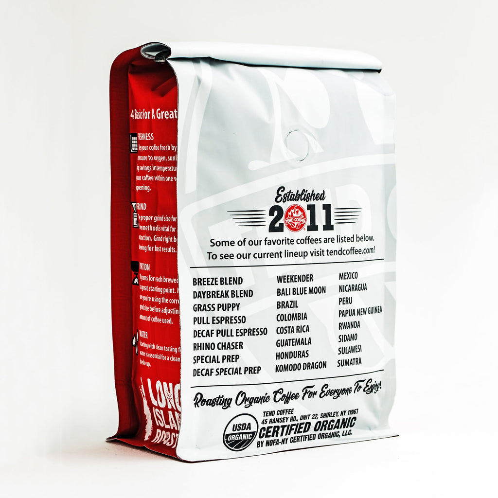 1 lb Whole Bean & Ground Organic Peru Coffee from Tend Coffee