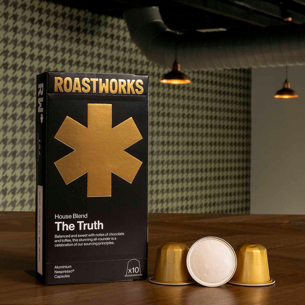 RoastWorks Pods: The Truth – Chocolate‑Forward Nespresso Compatible Coffee (10 Pack) - Shop Coffee Hobby