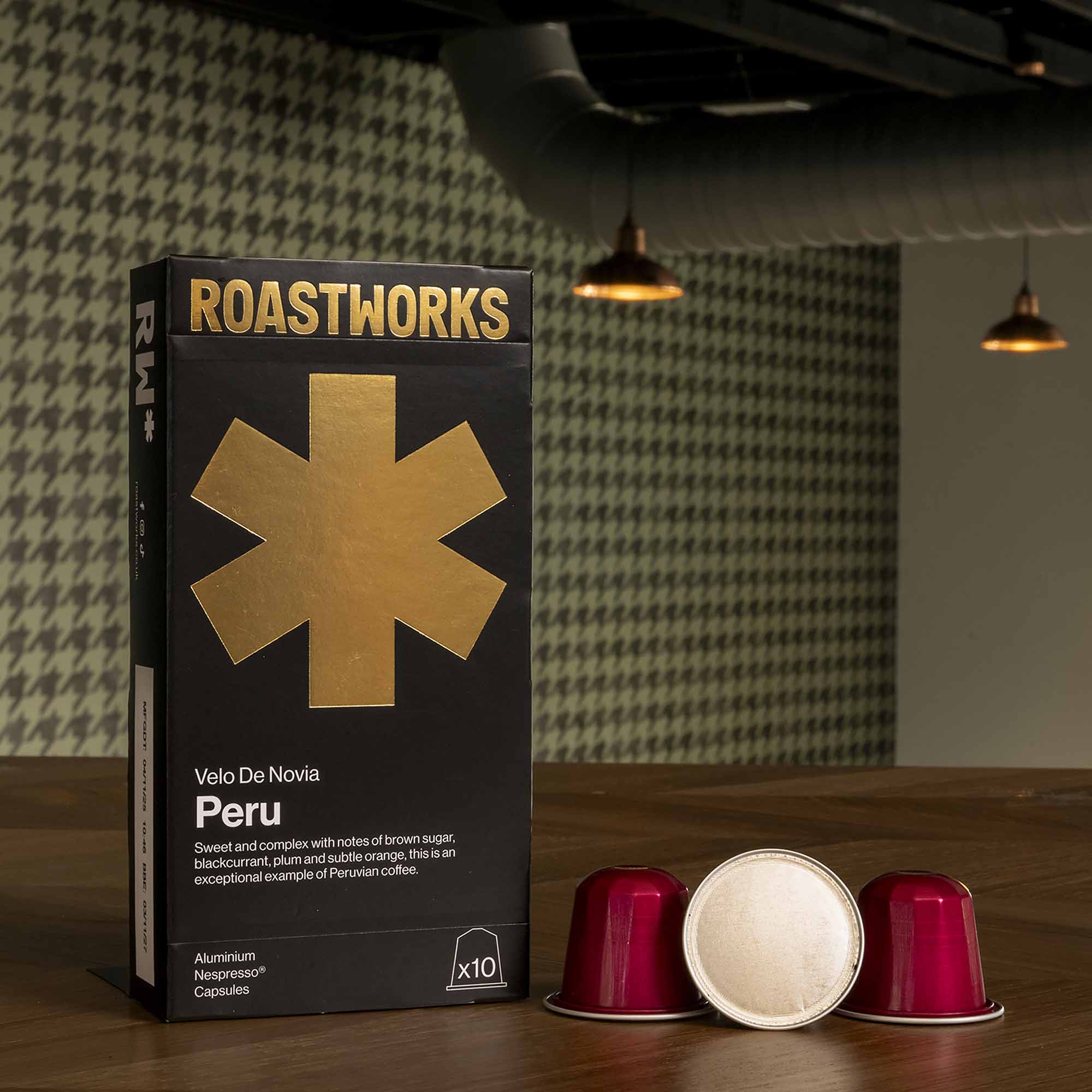 RoastWorks Pods: Peru Velo De Novia – Single Origin Nespresso Compatible Coffee (10 Pack) - Shop Coffee Hobby